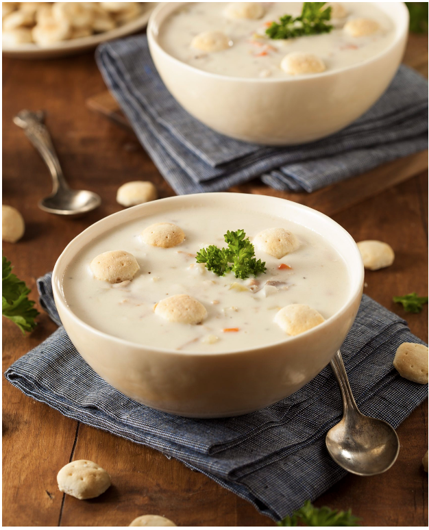 New England clam chowder